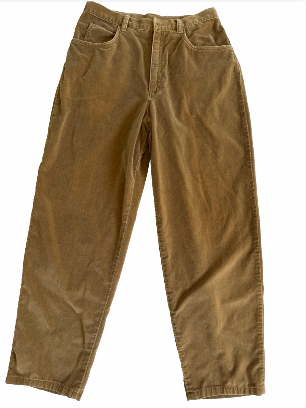 Lauren Ralph Lauren Size 10 Brown Velvet High Rise Straight Leg Pants